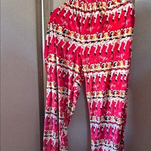 Holiday Time Festive Red and White sleep Pants xl